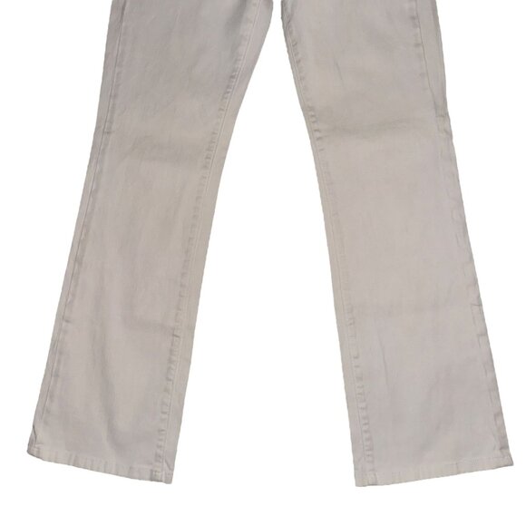 7 For All Mankind 7FAM Bootcut Jeans Womens 29 30 White Embroidered Pockets - Picture 4 of 8